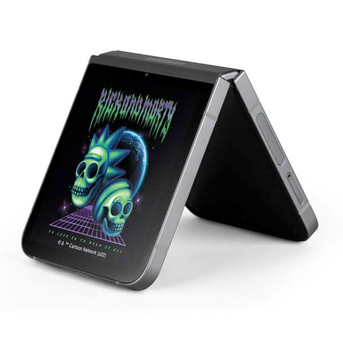 Adult Swim Rick and Morty Neon Skulls Galaxy Z Flip6 Skin
